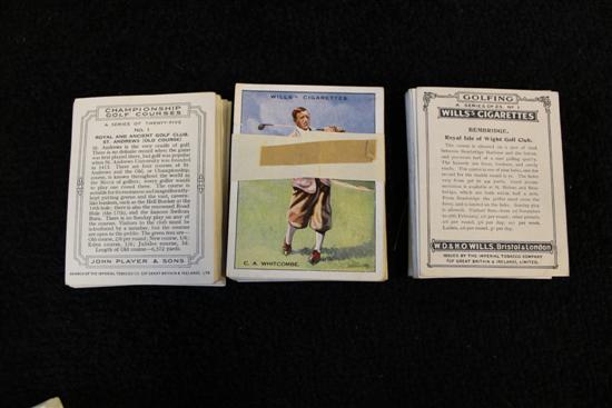 25 Willss Famous Golfers large cigarette cards, similar Golfing & Players Championship Golf Courses (3)